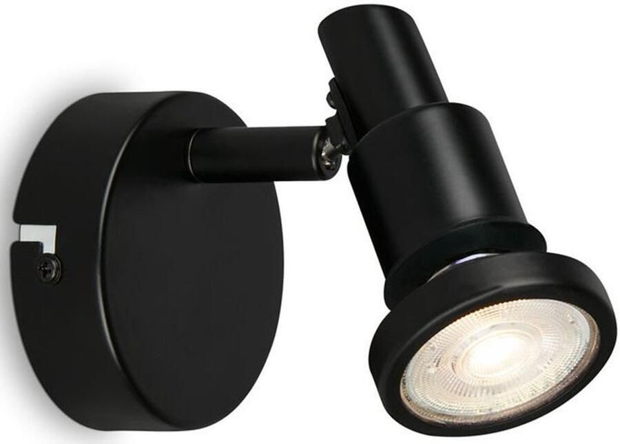 Briloner Leuchten Led-wandlamp LED spot 1-vlamig metaal zwart - Foto 4