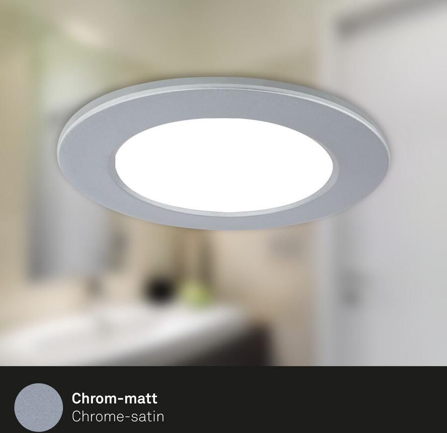 Briloner Leuchten Ledinbouwlamp 3-pack LED inbouwlampen RGB-CCT chroom-mat 3-delige set led inbouwspots plafond rgb inbouwlampen cct led bad - Foto 8