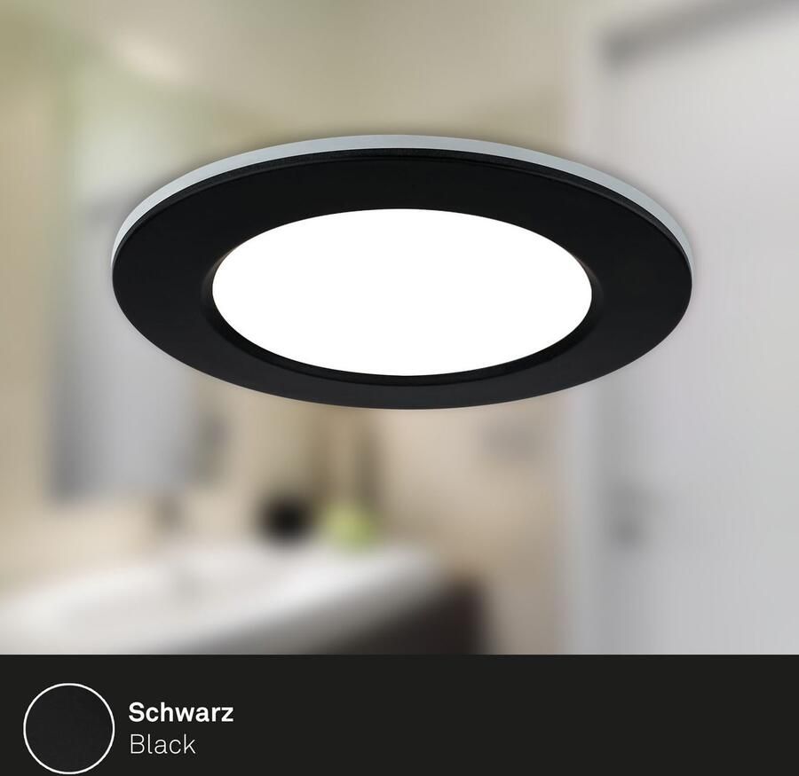 Briloner Leuchten Ledinbouwlamp 3-pack LED inbouwlampen RGB-CCT zwart 3-delige set led inbouwspots rgb cct inbouwspots bad ip65 - Foto 6
