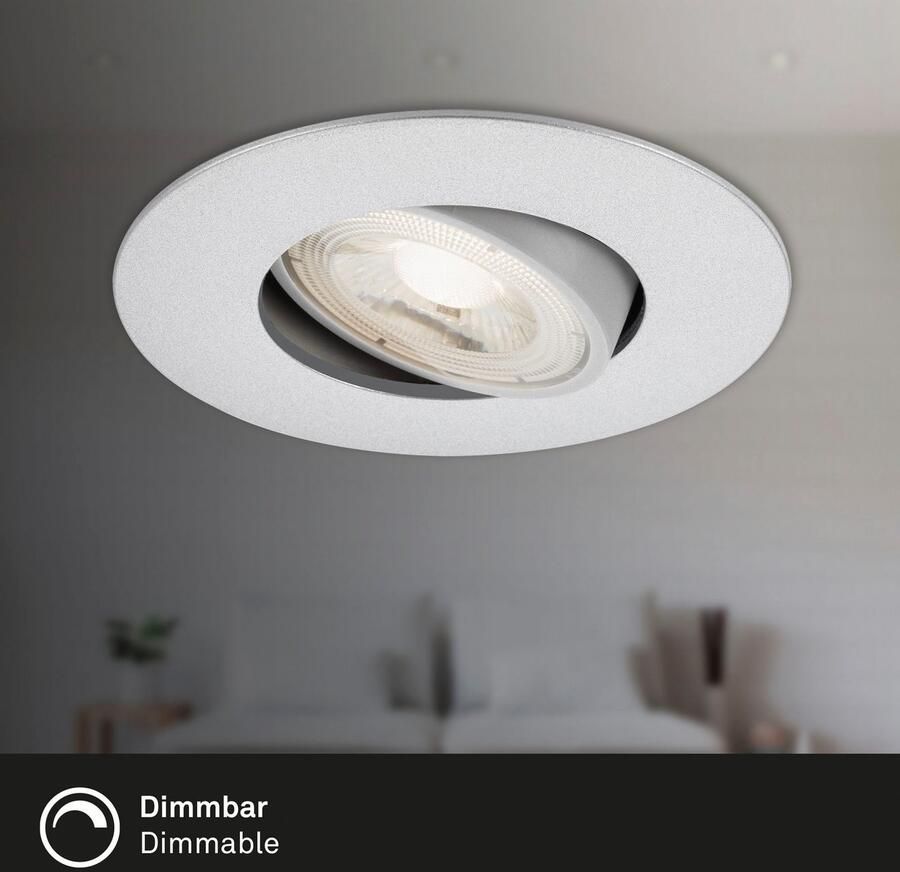 Briloner Leuchten Ledinbouwlamp 7048034 KULANA Inbouwspot SET draaibaar + dimbaar IP23 Ø 9 cm - Foto 4