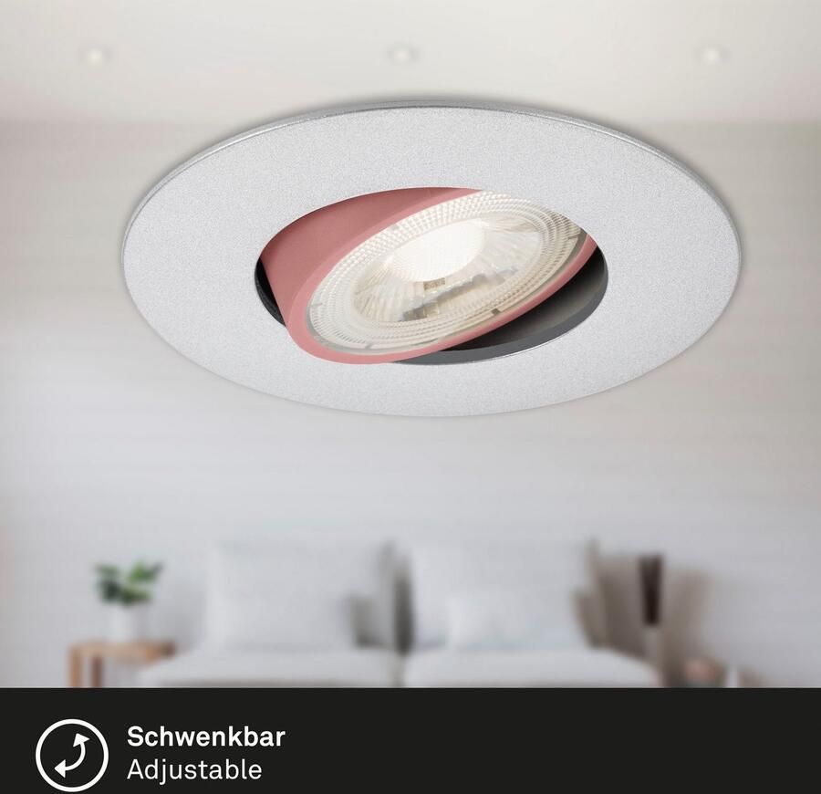 Briloner Leuchten Ledinbouwlamp 7048034 KULANA Inbouwspot SET draaibaar + dimbaar IP23 Ø 9 cm - Foto 6