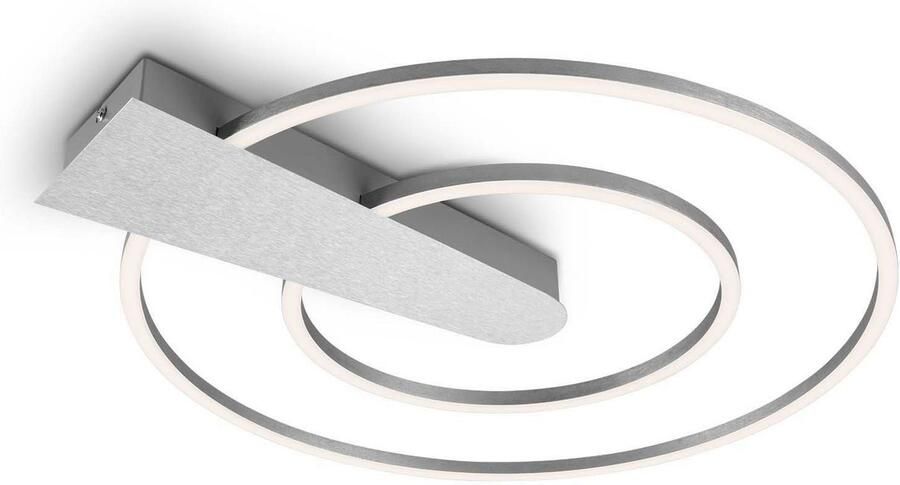 Briloner Leuchten Plafondlamp NICO DUO aluminiumkleurig led dimbaar 3000 lumen plafondlamp (1 stuk) - Foto 4