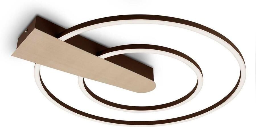 Briloner Leuchten Plafondlamp NICO DUO Plafondlamp dimbaar 25W 3000lm 3000K Ø 49 5 cm goudkleur voor woonkamer (1 stuk) - Foto 4