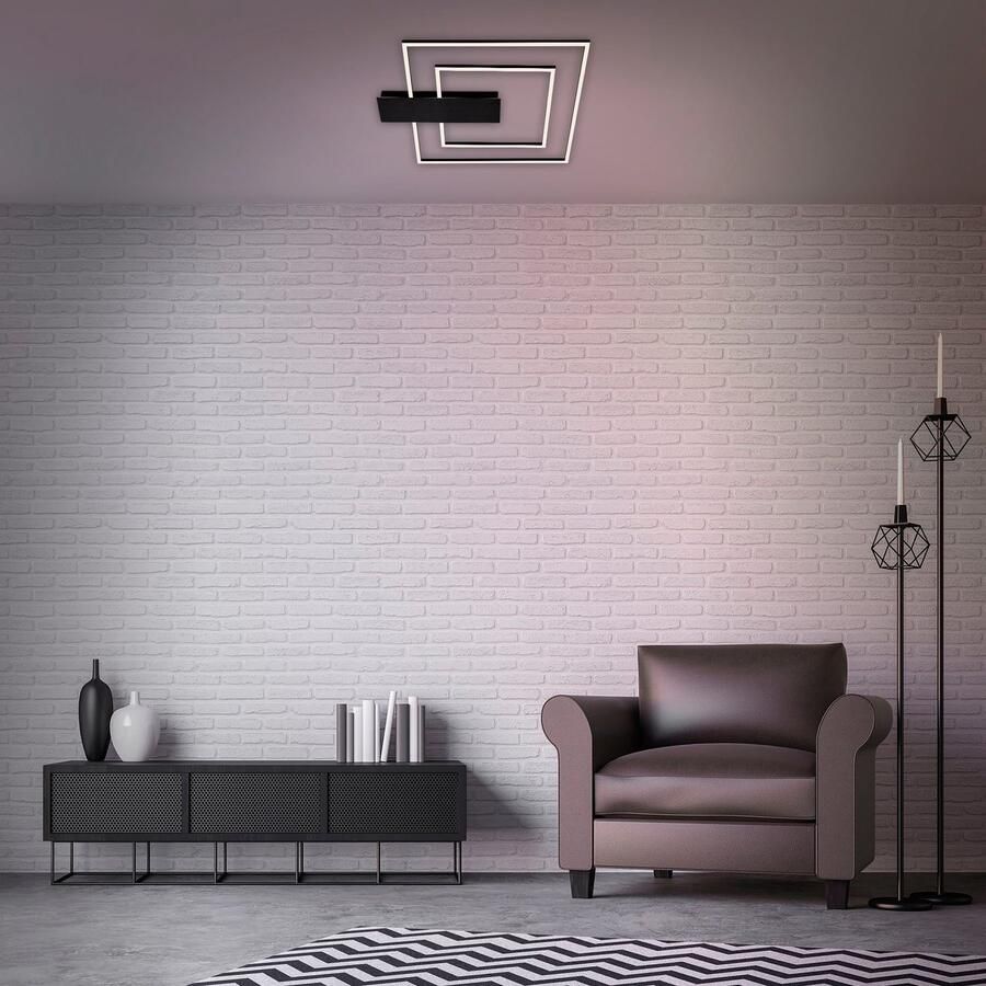 Briloner Leuchten Plafondlamp NICO DUO Plafondlamp dimbaar 25W 3000lm 3000K 57x48x4 cm (1 stuk) - Foto 2