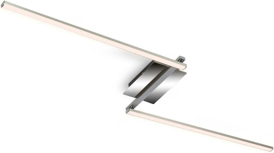 Briloner Leuchten Plafondlamp STAFF LED plafondlamp 2-vlamig draaibaar alu-chroom 3000K 12W metaal (1 stuk) - Foto 4
