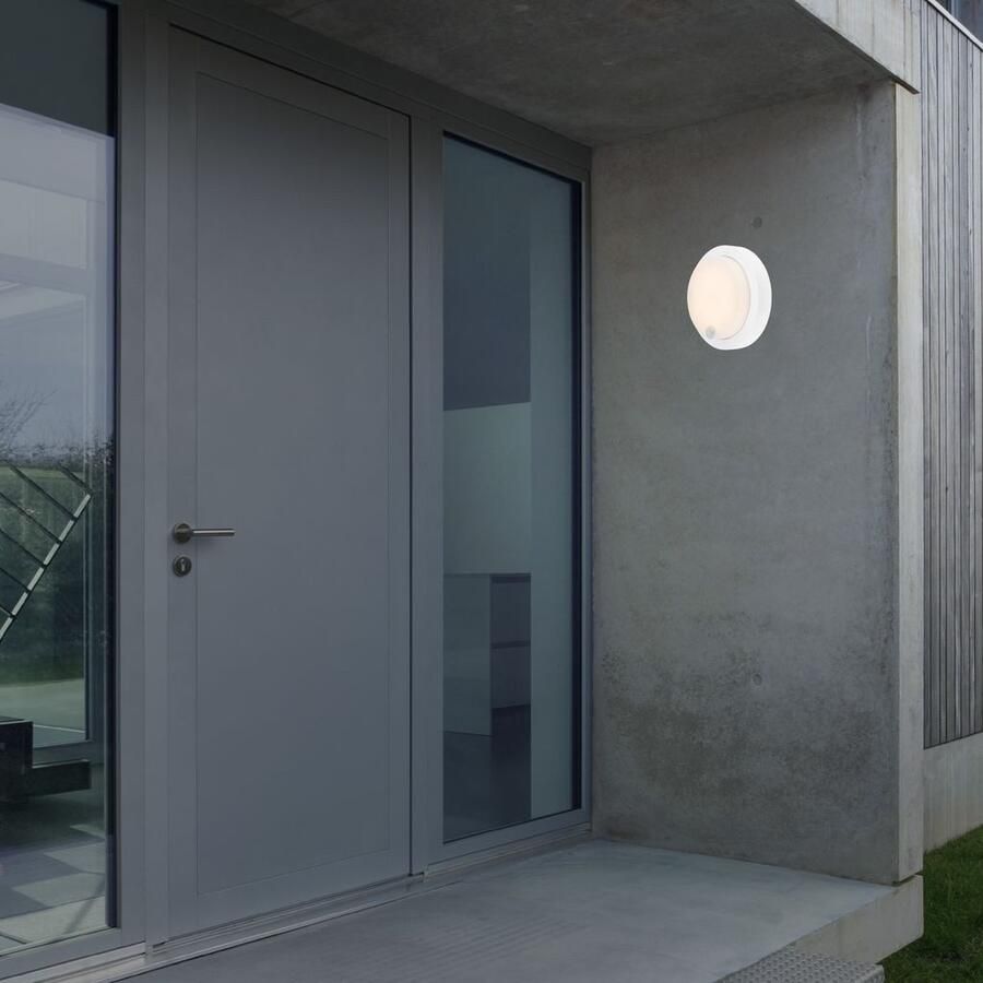 Briloner Leuchten Wandlamp voor buiten Accu LED buitenwandlamp met bewegingssensor kunststof wit - Foto 2