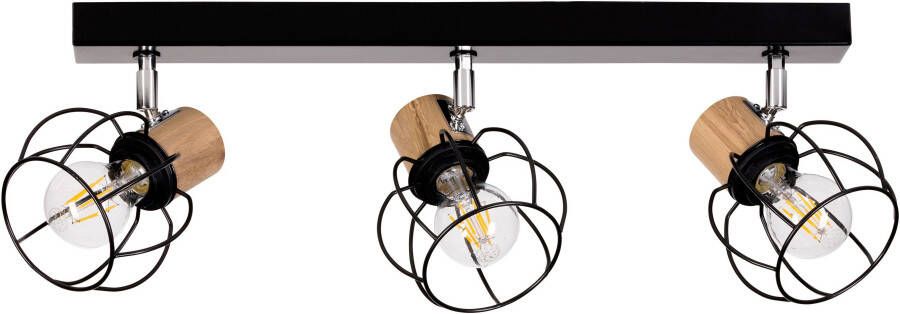 BRITOP LIGHTING Plafondlamp Phiphi Decoratieve lamp van metaal met elementen van eikenhout (1 stuk) - Foto 3