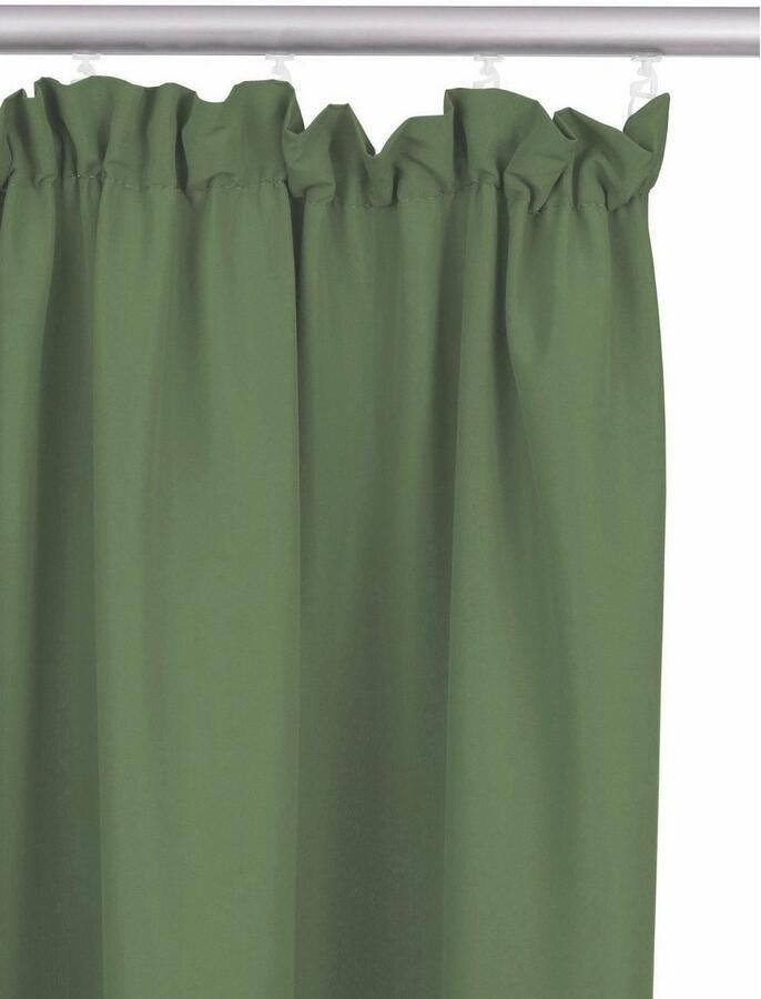 Bruno Banani Gordijn Lagan set van 2 geweven microvezel verschillende maten effen kleur bestseller (2 stuks) - Foto 5