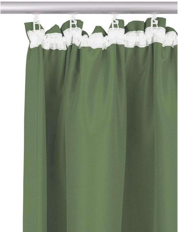 Bruno Banani Gordijn Lagan set van 2 geweven microvezel verschillende maten effen kleur bestseller (2 stuks) - Foto 4