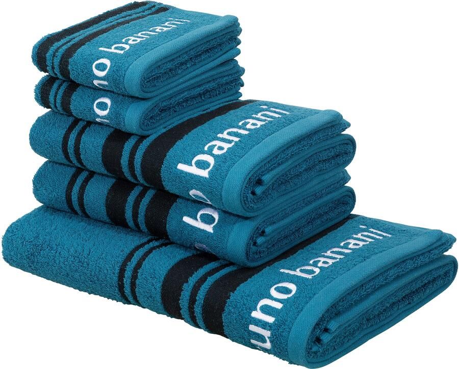 Bruno Banani Handdoekenset Daniel 1 badlaken 70x140 2 handdoeken 50x100 2 gastendoekjes 30x50 (set 5-delig) - Foto 6