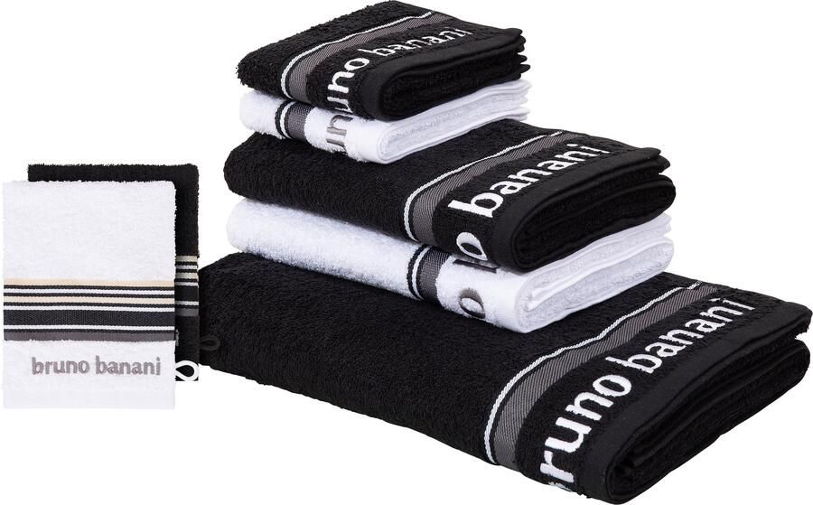 Bruno Banani Handdoekenset Maja 1 badlaken 2 handdoeken 2 gastendoeken 2 washandjes (set 7-delig)