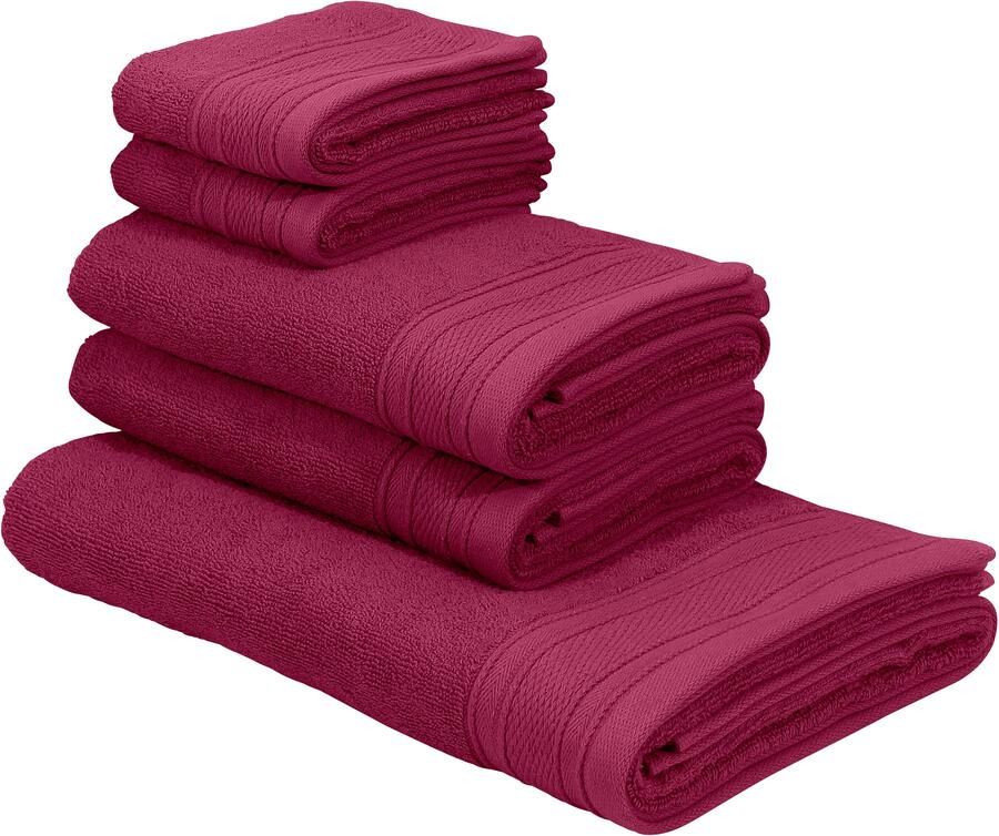 Bruno Banani Handdoekenset Robby Premium handdoeken 500 gr m² 100% katoen (set 5-delig)