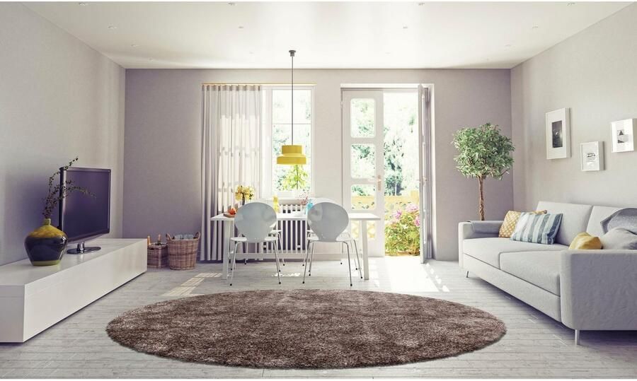 Kayoom Hoogpolig vloerkleed Diamond 700 zachte microvezel lange pool shaggy mêlee woonkamer