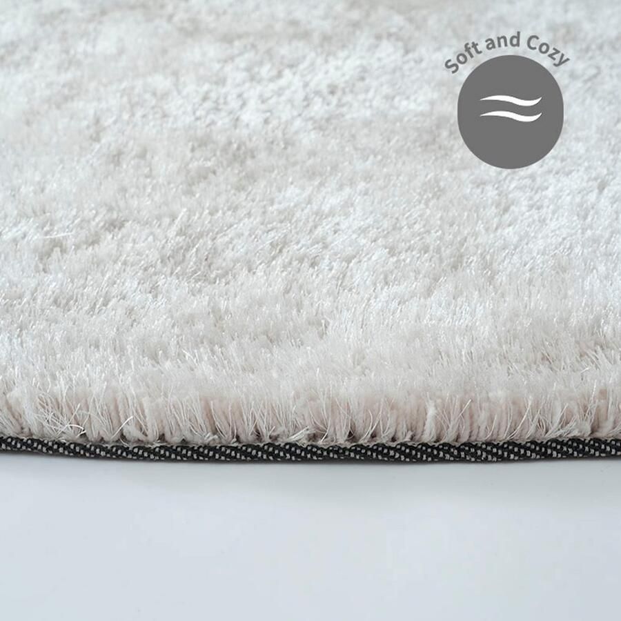 Bruno Banani Hoogpolig vloerkleed Dana Bean shape bijzondere vorm zacht microvezel tapijten - Foto 2