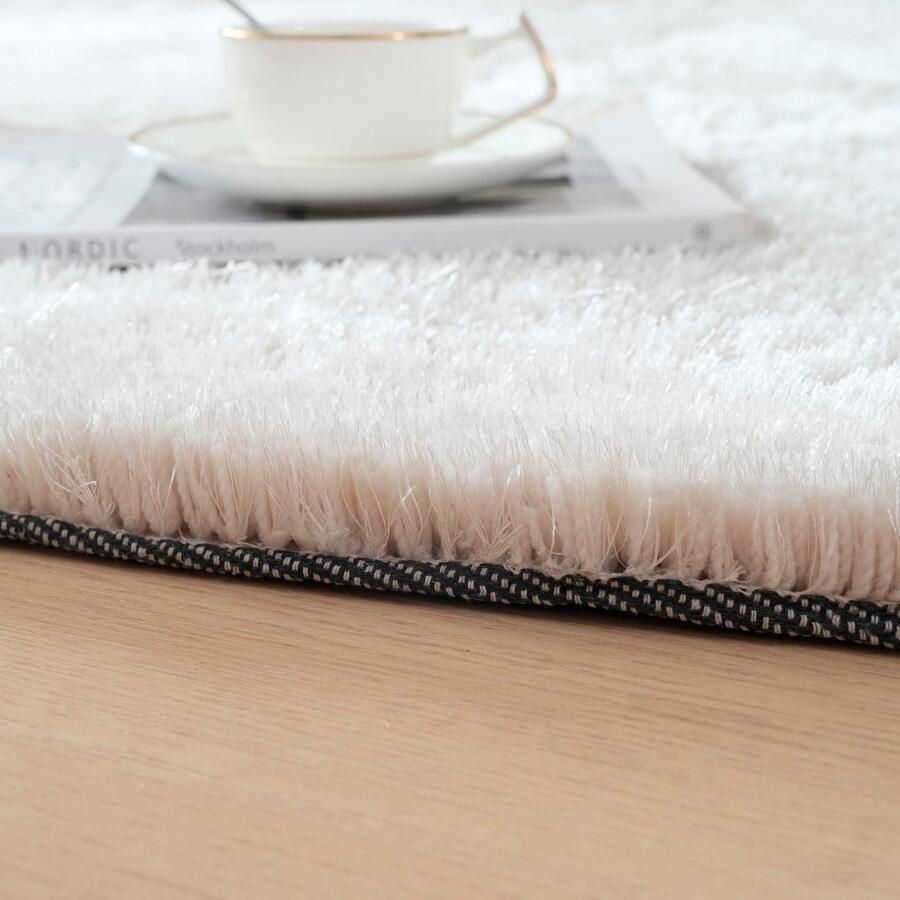 Bruno Banani Hoogpolig vloerkleed Dana Bean shape bijzondere vorm zacht microvezel tapijten - Foto 4