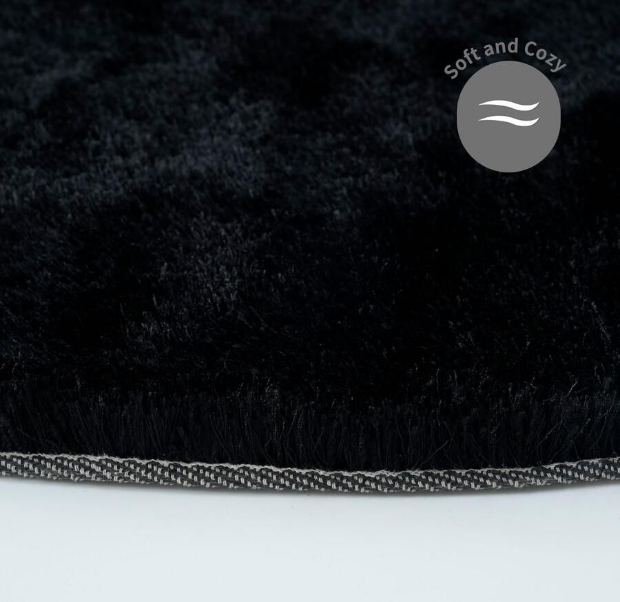 Bruno Banani Hoogpolig vloerkleed Dana Bean shape bijzondere vorm zacht microvezel tapijten - Foto 8