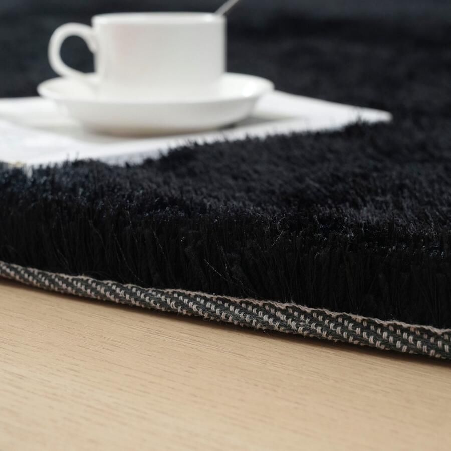 Bruno Banani Hoogpolig vloerkleed Dana Bean shape bijzondere vorm zacht microvezel tapijten - Foto 3