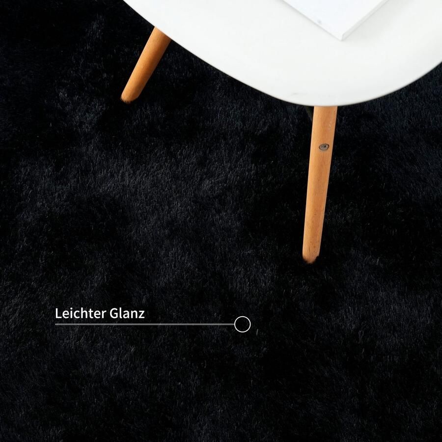 Bruno Banani Hoogpolig vloerkleed Dana Bean shape bijzondere vorm zacht microvezel tapijten - Foto 5