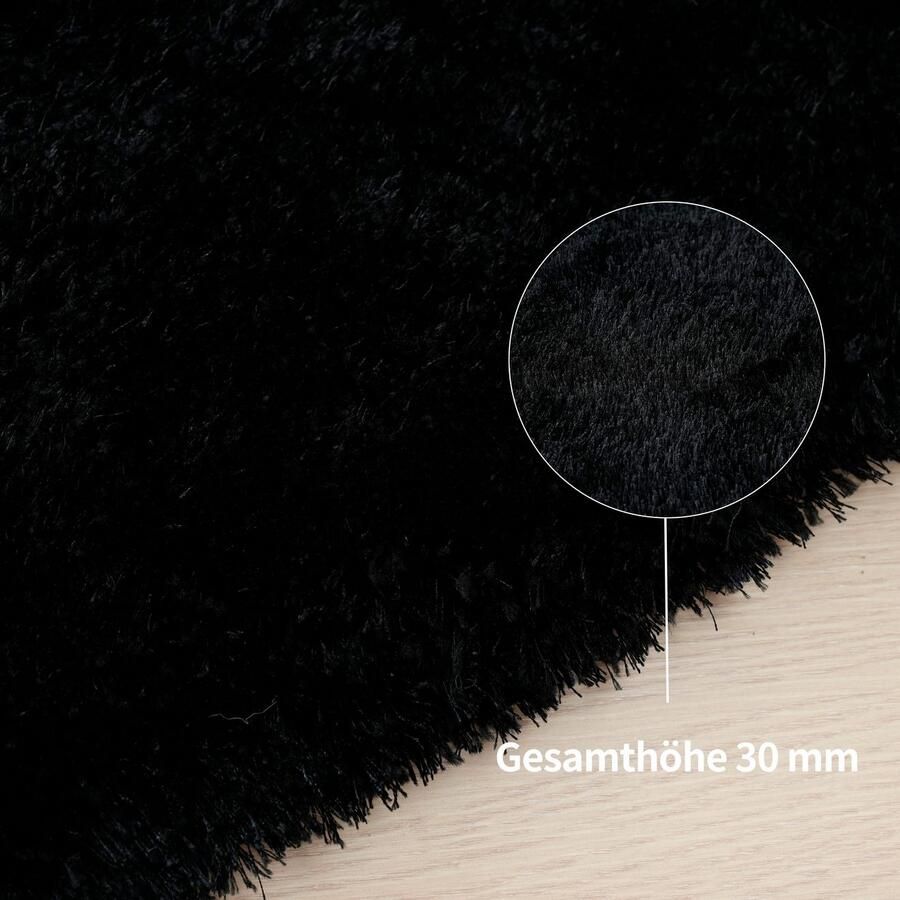 Bruno Banani Hoogpolig vloerkleed Dana Bean shape bijzondere vorm zacht microvezel tapijten - Foto 6