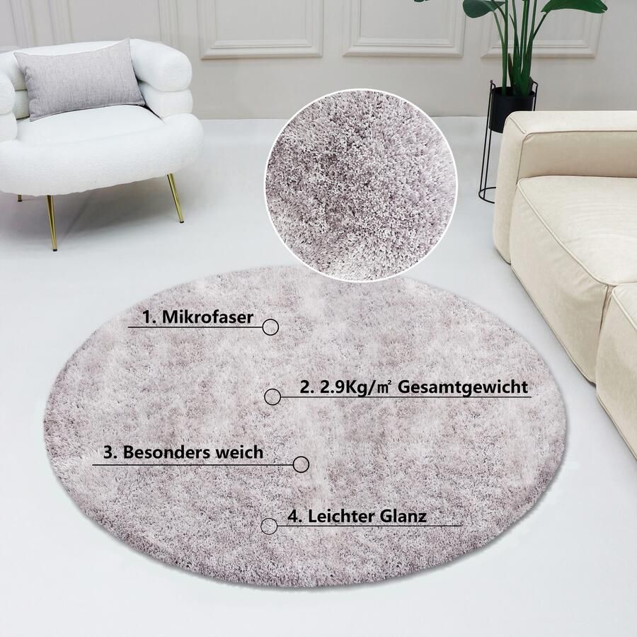 Bruno Banani Hoogpolig vloerkleed Dana tapijt klantenfavoriet unikleur microvezel vloerkleden woonkamer slaapkamer eetkamer