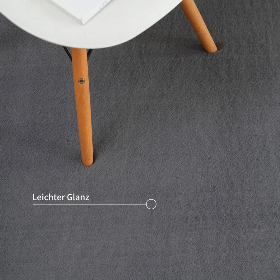 Bruno Banani Hoogpolig vloerkleed Rabbit 2 Bean kunstbont tapijt modern bijzondere vorm Konijnenbont-grip microvezel woonkamer slaapkamer eetkamer - Foto 2