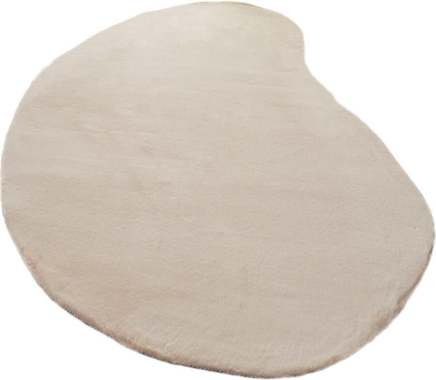 Bruno Banani Hoogpolig vloerkleed Rabbit 2 Bean kunstbont tapijt modern bijzondere vorm Konijnenbont-grip microvezel woonkamer slaapkamer eetkamer - Foto 12