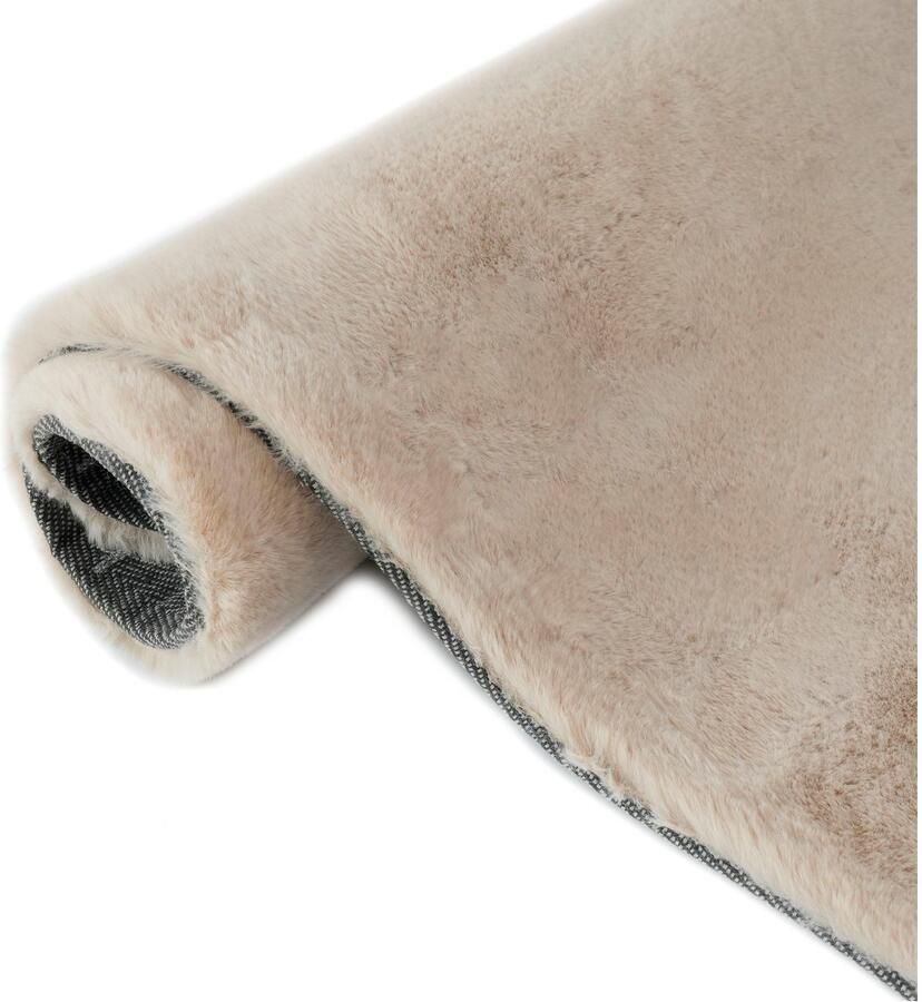 Bruno Banani Hoogpolig vloerkleed Rabbit 2 Bean kunstbont tapijt modern bijzondere vorm Konijnenbont-grip microvezel woonkamer slaapkamer eetkamer - Foto 10