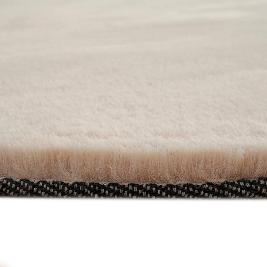 Bruno Banani Hoogpolig vloerkleed Rabbit 2 Bean kunstbont tapijt modern bijzondere vorm Konijnenbont-grip microvezel woonkamer slaapkamer eetkamer - Foto 6