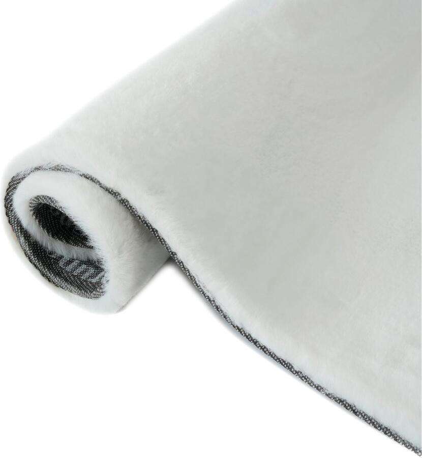 Bruno Banani Hoogpolig vloerkleed Rabbit 2 Bean kunstbont tapijt modern bijzondere vorm Konijnenbont-grip microvezel woonkamer slaapkamer eetkamer - Foto 9