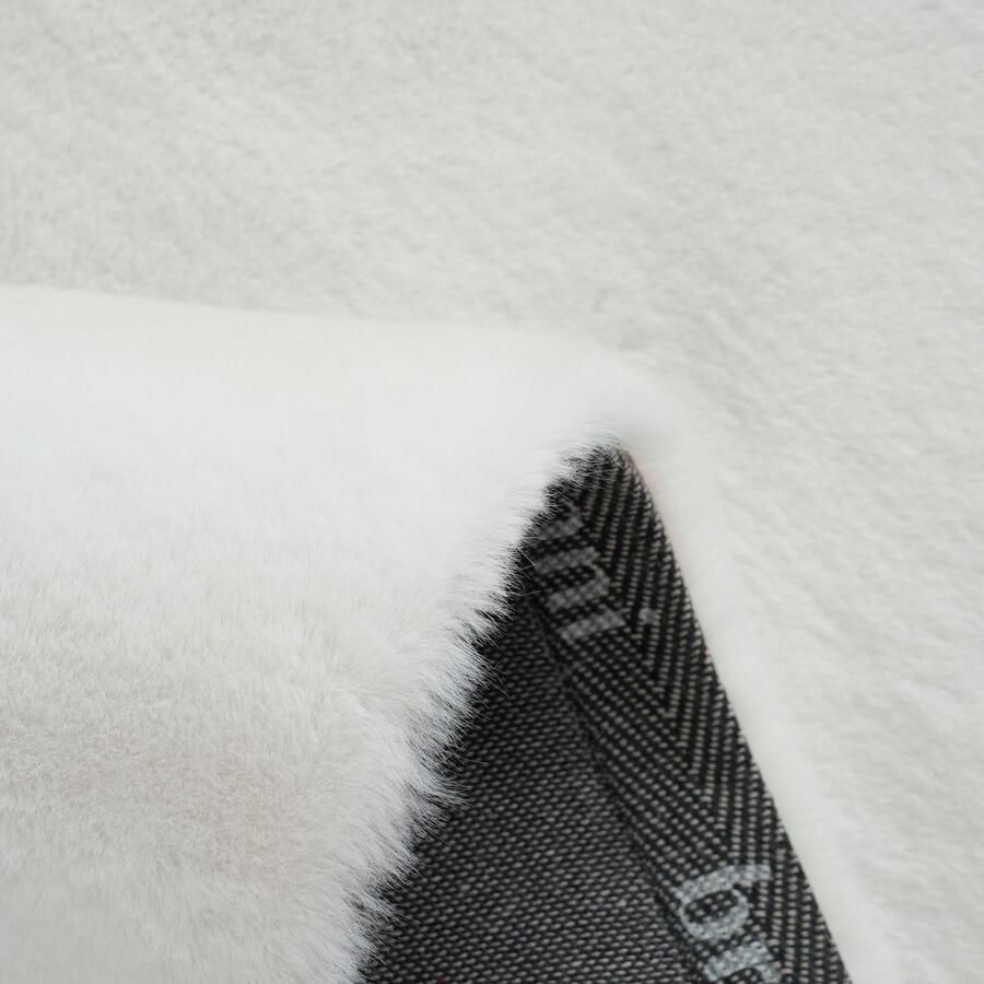 Bruno Banani Hoogpolig vloerkleed Rabbit 2 Bean kunstbont tapijt modern bijzondere vorm Konijnenbont-grip microvezel woonkamer slaapkamer eetkamer - Foto 5