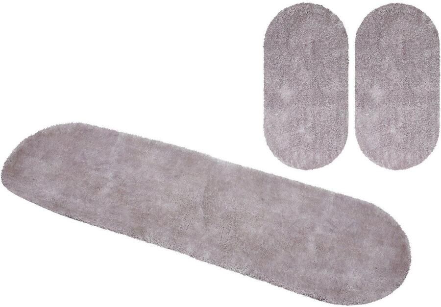 Bruno Banani Set slaapkamerkleedjes met hoge pool Dana tapijt klantenfavoriet unikleur microvezel gemakkelijk in onderhoud slaapkamerkleed slaapkamer - Foto 7