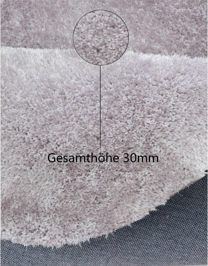 Bruno Banani Set slaapkamerkleedjes met hoge pool Dana tapijt klantenfavoriet unikleur microvezel gemakkelijk in onderhoud slaapkamerkleed slaapkamer - Foto 6