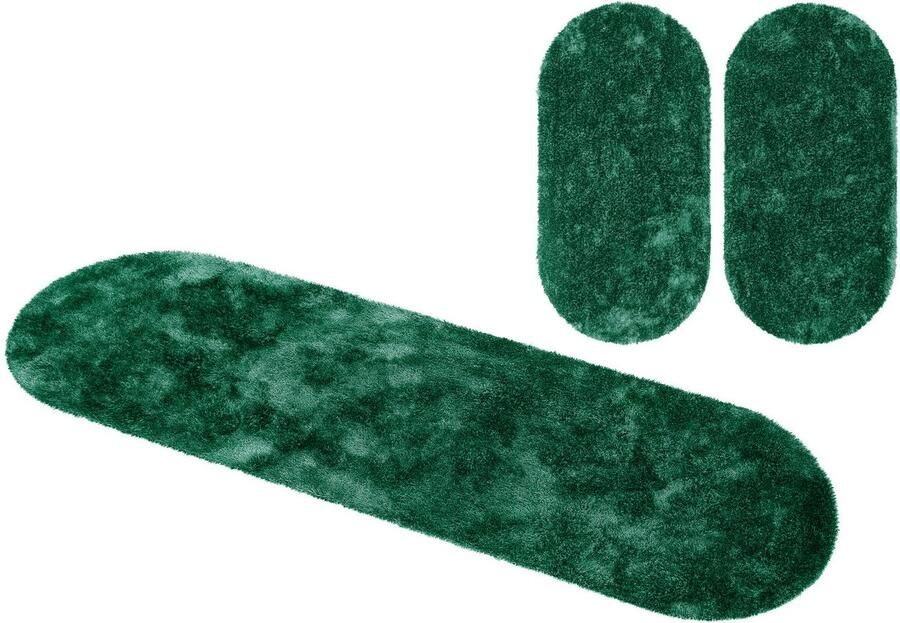 Bruno Banani Set slaapkamerkleedjes met hoge pool Dana tapijt klantenfavoriet unikleur microvezel gemakkelijk in onderhoud slaapkamerkleed slaapkamer - Foto 5