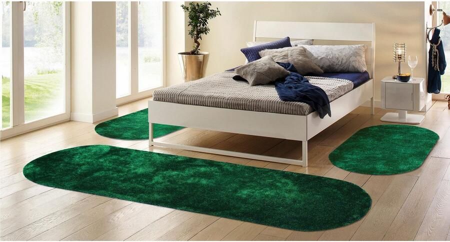 Bruno Banani Set slaapkamerkleedjes met hoge pool Dana tapijt klantenfavoriet unikleur microvezel gemakkelijk in onderhoud slaapkamerkleed slaapkamer - Foto 7