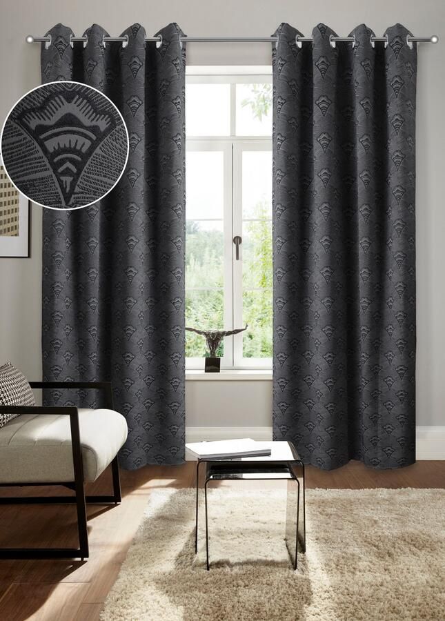 Bruno Banani Verduisteringsgordijn ALESSIO Elegante patroon jacquard verduisterend gordijn ondoorzichtig modern (1 stuk)