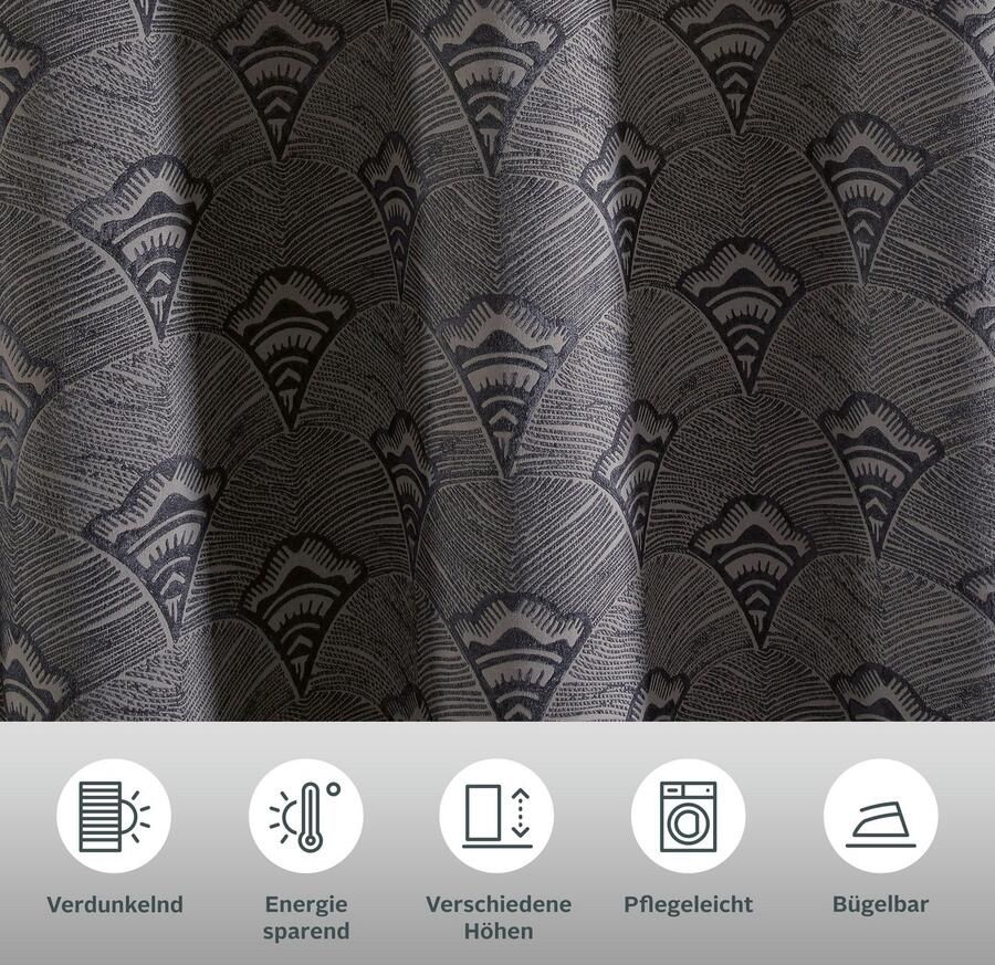 Bruno Banani Verduisteringsgordijn ALESSIO Elegante patroon jacquard verduisterend gordijn ondoorzichtig modern (1 stuk) - Foto 5