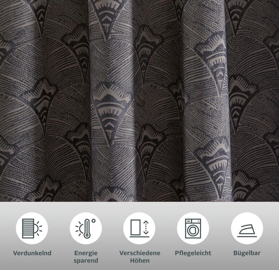 Bruno Banani Verduisteringsgordijn ALESSIO Elegante patroon jacquard verduisterend gordijn ondoorzichtig modern (1 stuk) - Foto 3