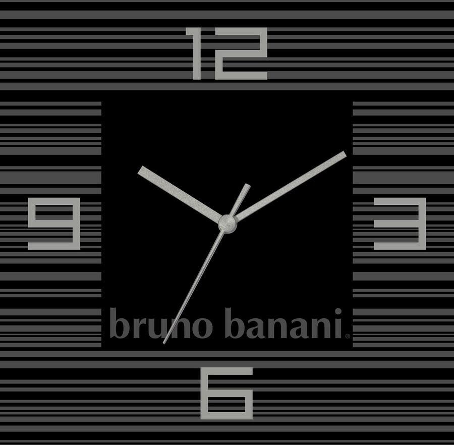 Bruno Banani Wandklok Dunne strepen op aluminium - Foto 3