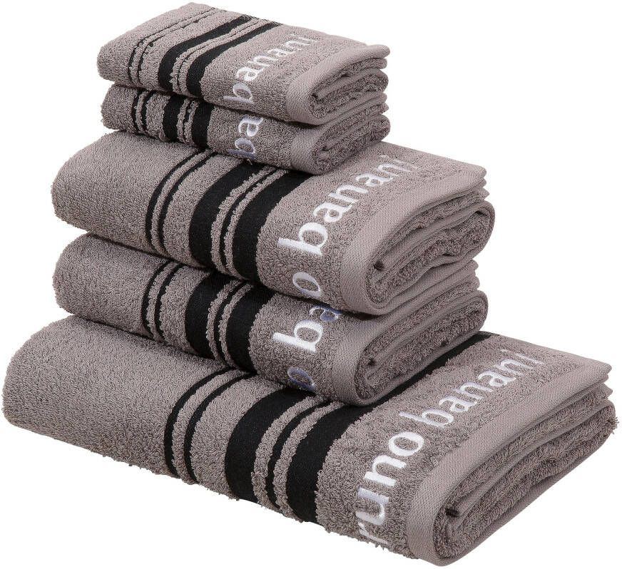 Bruno Banani Handdoekenset Daniel 1 badlaken 70x140 2 handdoeken 50x100 2 gastendoekjes 30x50 (set 5-delig) - Foto 10