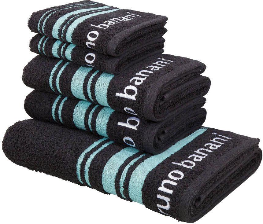 Bruno Banani Handdoekenset Daniel 1 badlaken 70x140 2 handdoeken 50x100 2 gastendoekjes 30x50 (set 5-delig) - Foto 9