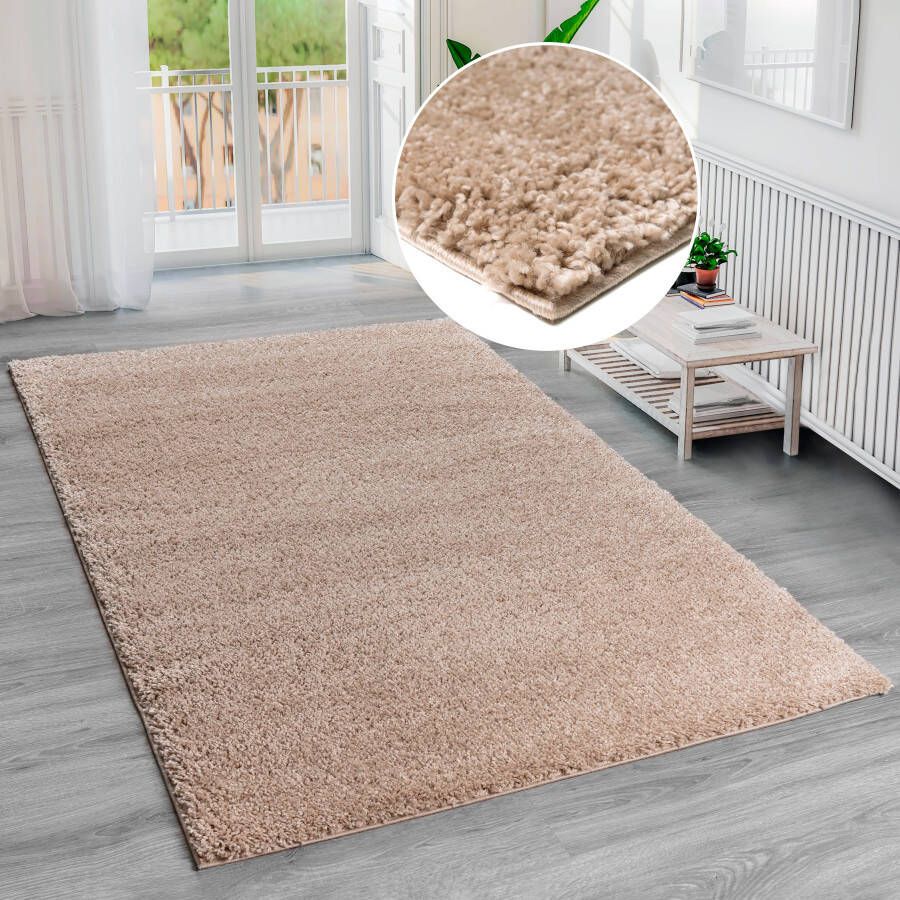 Bruno Banani Hoogpolig vloerkleed Shaggy Soft geweven uni kleuren bijzonder zacht en knuffelig klantenfavoriet - Foto 10