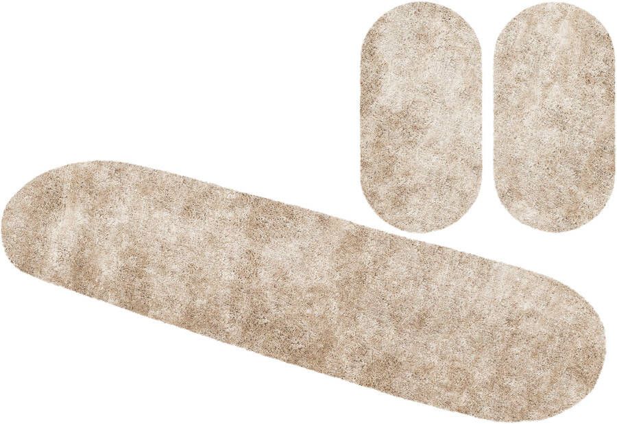 Bruno Banani Set slaapkamerkleedjes met hoge pool Dana tapijt klantenfavoriet unikleur microvezel gemakkelijk in onderhoud slaapkamerkleed slaapkamer - Foto 11