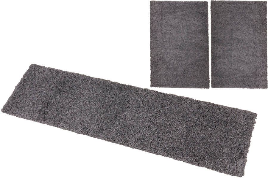 Bruno Banani Set slaapkamerkleedjes Shaggy Soft geweven unikleuren bijzonder zacht slaapkamerkleed loperset - Foto 8