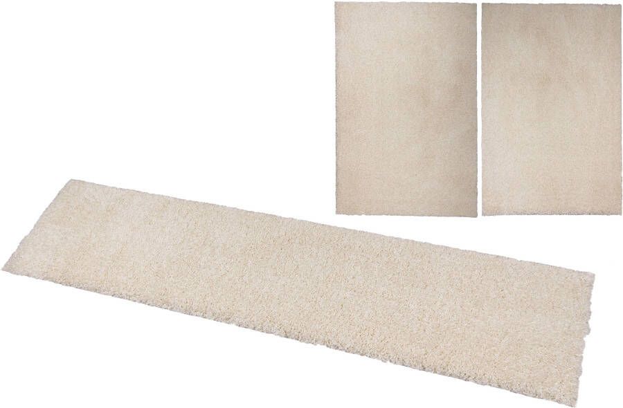 Bruno Banani Set slaapkamerkleedjes Shaggy Soft geweven unikleuren bijzonder zacht slaapkamerkleed loperset - Foto 7