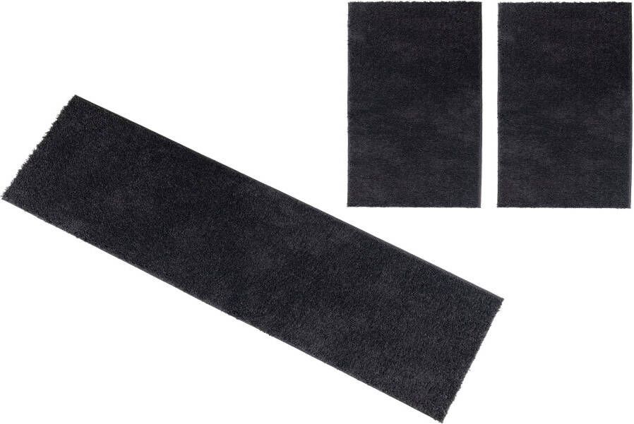 Bruno Banani Set slaapkamerkleedjes Shaggy Soft geweven unikleuren bijzonder zacht slaapkamerkleed loperset - Foto 6