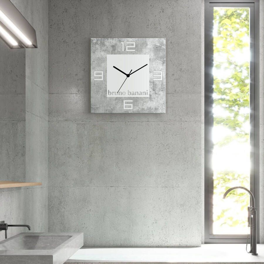 Bruno Banani Wandklok Beton op aluminium - Foto 3