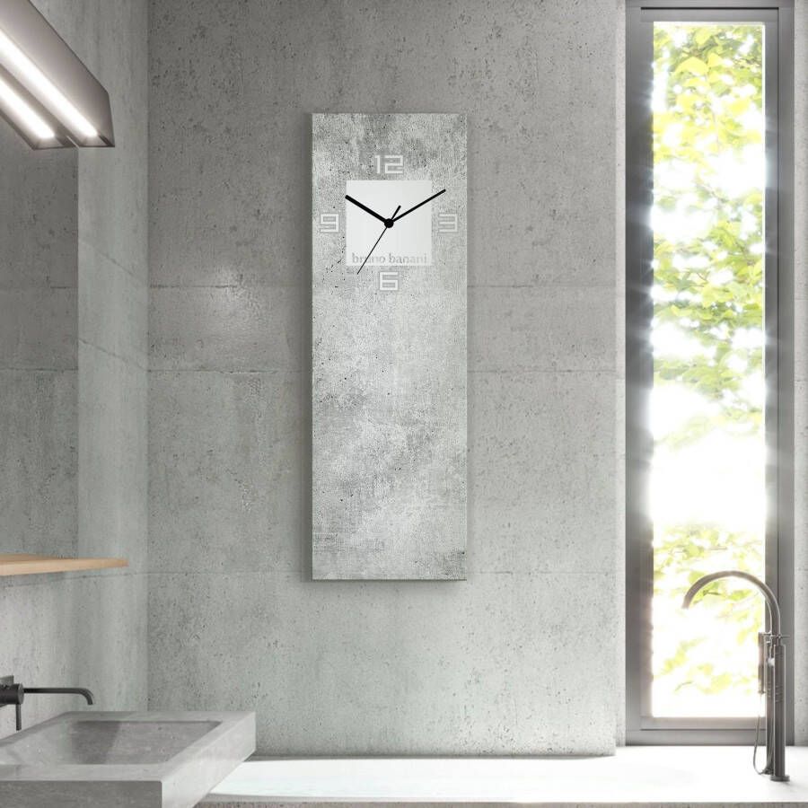 Bruno Banani Wandklok Beton op glas