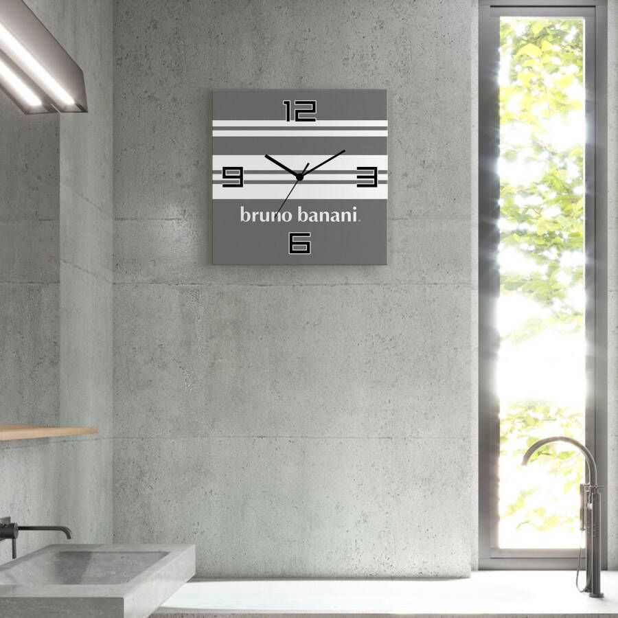 Bruno Banani Wandklok Strepen op aluminium - Foto 3