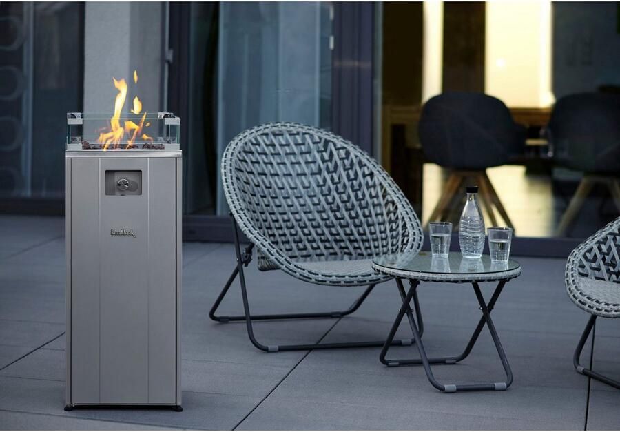Buschbeck Vuurkorf Loungevuur Malta BxLxH: 38x38x91 cm voor 11 kg gasflessen