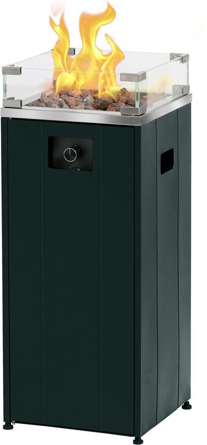 Buschbeck Vuurkorf Malta BxLxH: 38x38x91 cm incl. lavastenen voor 11 kg gasfles